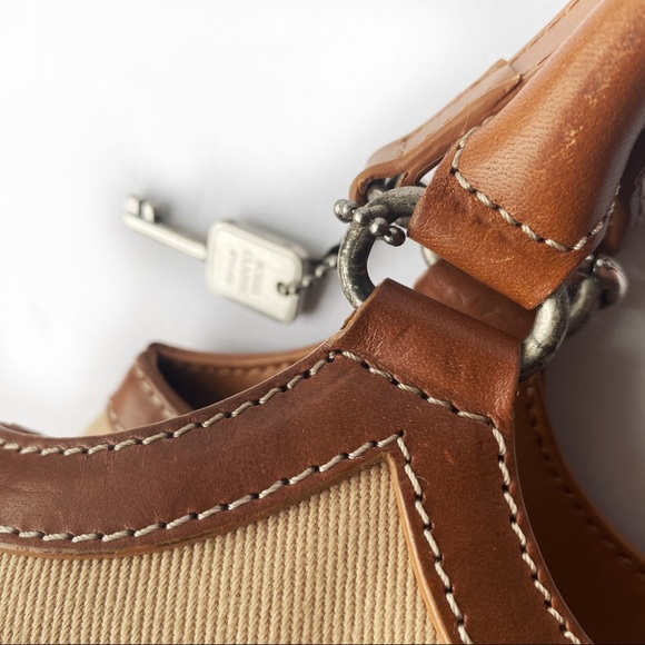 Fossil Vintage Classic Canvas Satchel Purse Bag - Picture 3 of 13